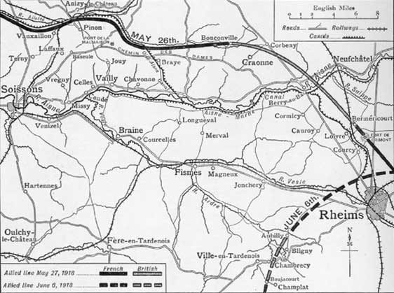 Map of front before this battle