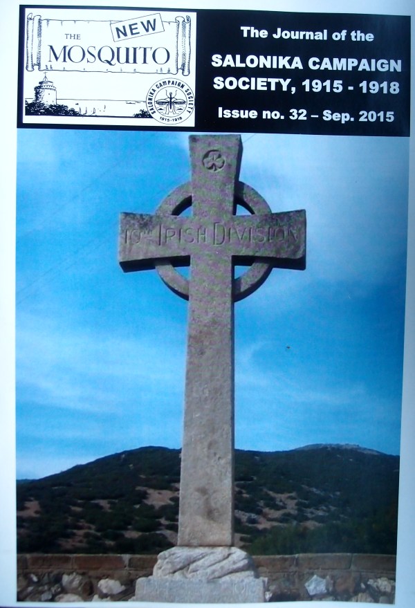 The memorial to the 10th (Irish) Division, depicted on the cover of the journal of the Salonika Campaign Society