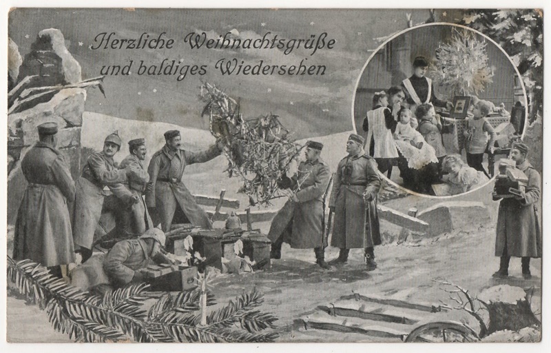 This wonderful German Christmas field postcard is copied from material submitted to Europeana by Andreas Schuppe, with thanks
